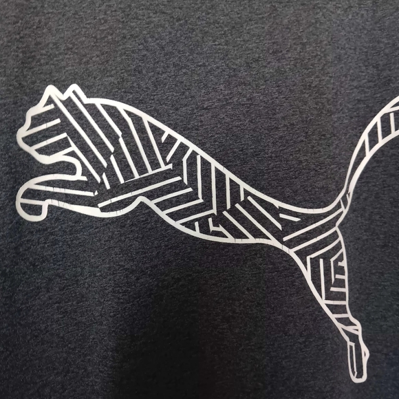 Puma Black Sleeveless Athletic Tank with White Logo - Picture 8 of 11